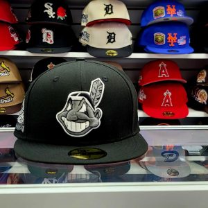 New Era Cleveland Indian black 1954 all-star game Patch, 59FIFTY Fitted, Grey UV.