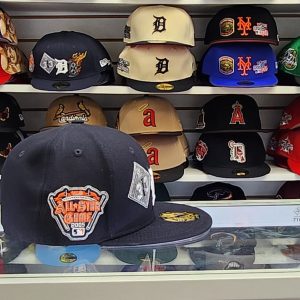 Alternative view of New Era Navy Detroit Tigers 59FIFTY Fitted, All Star🌟Game Logo Grey UV.