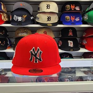 New Era Red Yankee, 1999 🌎 World Series Patch, 59FIFTY Fitted, Grey UV.