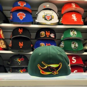Alternative view of New Era Tampa Bay Devil Rays “Inaugural Season” 59 fitted  Lime green UV.
