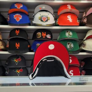 New Era Yankees Black⚫ 59FIFTY Fitted 2003 Anniversary Logo Patch, Red ♥ Bottom - Image 5