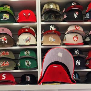 New Era Chicago Bulls Red 59FIFTY Fitted Hat Grey UV - Image 5